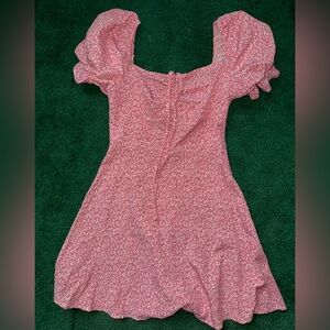 SHEIN Pink Floral Ruffle Dress